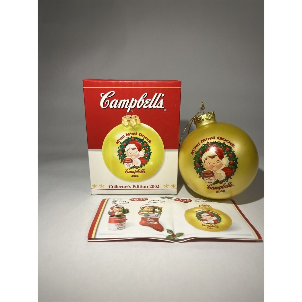 Campbell's Soup Collector's Edition Ball Ornament 2002  With Box